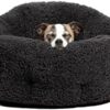 Best Friends by Sheri OrthoComfort Deep Dish Cuddler (20x20x12) - Self-Warming Cat and Dog Bed, Black
