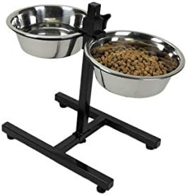 Classic Pet Products Classic Pet Products Adjustable Double Feeder High Stand with 2 x 1700 ml Stainless Steel Dishes