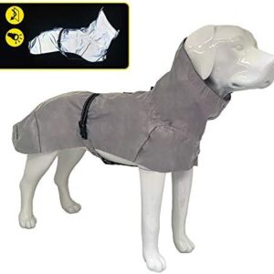 Cross Hiking Coat for Dogs, Waterproof for Dogs, Reflective Waterproof, Maximum Visibility, Thermoregulating Lining, High Visibility, Size 70 Cm - 384g