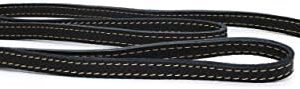 DOGISSIMI Dog Lead | Small Dog Lead Made of Real Leather, Handmade in Italy | Best Value | Various Sizes and Colours (Black, 12 mm)
