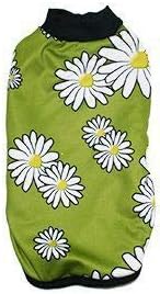 Daisy Print Plush Coat - Dog Clothes - Size 50 - Protects Against Temperature Changes - Easy Positioning - Bottom Opening - Mi&Dog
