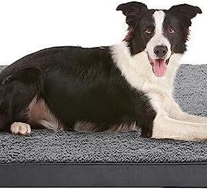Dog Bed Memory Foam Orthopaedic Medium Dogs Washable Dog Mattress with Removable Cover Waterproof Fluffy Dog Mat Non-Slip Breathable Dog Sofa Plush Dog Basket Dog Basket