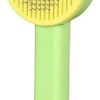 Dog Brush Self Cleaning Dog Grooming Brush Dog Comb for Pets With Short Medium Long Hair Cat Brush Pet Brush Cat Brushes for Grooming All Types of Pet Hairs (Green & Yellow）