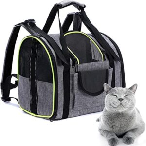 Ewolee Pet Backpacks, Foldable Breathable Pet Carrier for Pets Travel, Backpack for Dogs up to 5 kg, Dog Bag for Small Cats and Dogs