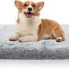 Fluffy Dog Mat Orthopaedic Dog Bed 75 x 50 x 6 cm Dog Bed Comfort Fluffy Dog Bed Washable Padded Long Plush Dog Mat for Large Medium Dogs Soft Dog Cushion Boxes (L)
