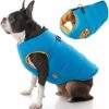 Gooby - Padded Vest Solid, Dog Jacket Coat Sweater with Zipper Closure and Leash Ring, Solid Turquoise, X-Large
