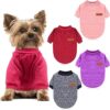 HYLYUN Pack of 4 Dog Jumpers, Small Dogs, Knitted Winter Warm Dog Jumpers, Soft Comfortable Puppy Clothes for Small Medium Dogs Cats