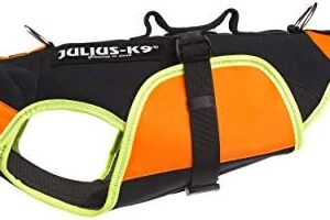 Julius-K9, 16SWM-IDC-NE-S, IDC Multifunctional Dog Vest 3-in-1, Small, Black and Neon