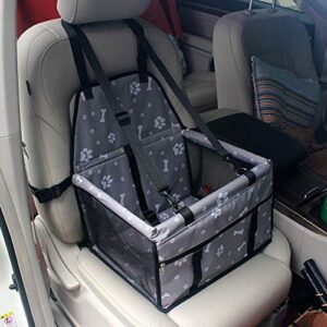 KYD Pet Car Seat with Seat Belt for Small and Medium Pets - Grey