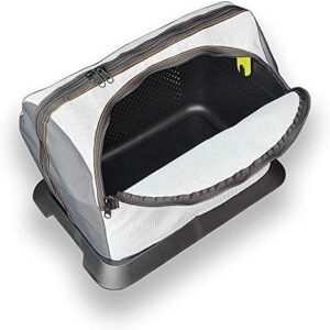 Lanco Automotive LI-9002 Transport Box Attachment Bag for Small Animals, Washable, Perfect for Lanco car Basket, White-Grey