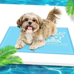 MORA PETS Dog Cooling Mats, Durable Pet Cooling Mat for Dogs Cats, Non Toxic Gel Self Cooling Bed Pad, Ice Blanket Keep Dog Cool in Summer - Medium 65 x 50cm