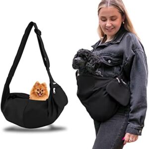 Mranton Dog Carry Bag - Dog or Cat Bag - Sling up to 3 kg - Includes Small Additional Bag - Adjustable Shoulder Strap - Cotton - Nylon - Washable - Secure Locking