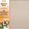 Neater Pet Brands Neater Mat - Waterproof Silicone Pet Bowls Mat - Protect Floors from Food & Water (24" x 16", Cappuccino)