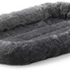 New World Gray Dog Bed | Bolster Dog Bed Fits Metal Dog Crates | Machine Wash & Dry, 22-Inch