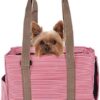 PETCUTE Pet Carrier Cat Carrier Bag Cat Carry Bag Travel Carriers for Small Animals Airline Approved Pet Travel Carrier (Pink, L)