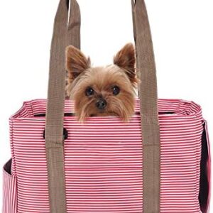 PETCUTE Pet Carrier Cat Carrier Bag Cat Carry Bag Travel Carriers for Small Animals Airline Approved Pet Travel Carrier (Pink, L)