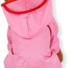 PETCUTE Waterproof Dog Raincoat, Adjustable Rain Jacket with Hood for Small, Medium and Large Dogs, Dog Poncho with Elastic Cuffs and Traction Hole, Pink, 2XL