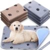 Pack of 6 Washable Urine Pads for Dogs Puppy Pads Reusable Non-Slip Puppy Mat Absorbent Puppy Pads Waterproof Training Pads for Small Pets 2 Styles (M)