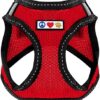 Pawtitas Pet Reflective Mesh Dog Harness, Step in Vest Harness, Comfort Control, Training Walking Your Puppy/Dog Harness Large Red