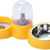 Pet Tableware, Cat, Food Bowl, Dog, Drinking Device, Bait Plate, Food Stand, Pet Bowl, Food Holder, Water Holder, Automatic Water Supply Included (Yellow)
