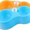 Pet Water and Food Bowl Set, Automatic Pet Feeder Cat Wet and Dry Food Bowl, Pet Feeding Bowl for Small Dogs Cats Kittens Puppies Rabbit Bunny 2pcs