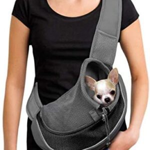 Portable Small Pet Dogs Cats Puppies Shoulder Bag Travel Carrier Shoulder Bag Breathable Mesh Transport Bag Small Dog Cat Sling Pet Carrier Backpack Pet Bag, S 0-2 kg