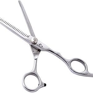 Precorn Dog Scissors One-Sided Toothed Metal Thinning Scissors for Dogs Cats Pet Grooming Scissors