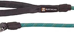 RUFFWEAR Knot-a-Long Lead Short Dog Lead with Carabiner Clip, Length: 0.76 m, Aurora Teal