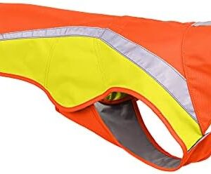 RUFFWEAR Lumenglow High-Vis Jacket, High Visibility Reflective Coat for Dogs, Medium, Blaze Orange