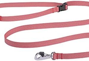 Ruffwear, Flagline Dog Leash, Lightweight Lead with Hands-Free, Waist-Worn Option, Salmon Pink