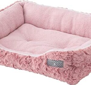 Square Bed L Size 168-6619A2 Pet Bed, Embossed Fur, 22.8 x 17.3 x 7.1 inches (58 x 44 x 18 cm)