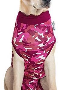 Suitical Recovery Suit Dog, Extra Large, Pink Camouflage