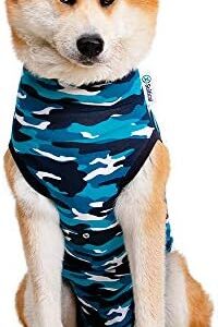 Suitical Recovery Suit Dog, XX-Large, Blue Camouflage