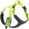 TRUE LOVE Dog Harness Outdoor Adventure II Reflective Vest 2 Leash Attachments Matching Leash Collar Available TLH6071 （Neon Yellow, XL: Chest 82-106cm/32.5-42in
