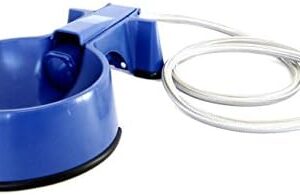 The Easy-Clean Auto-Fill Water Bowl with (5-Foot) Long Stainless Steel Hose, 32 Ounces,Blue