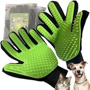 The Pets Smile Fur Gloves for Cats and Dogs, 1 Pair, Grooming Gloves, Cat Gloves, Short Hair, Long Hair, Dog Gloves, Grooming Gloves, Massage Gloves