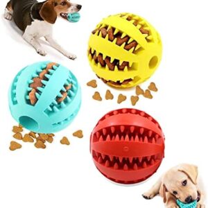 VISTYL Pack of 2 Dog Toy Ball, Chew Toy for Puppies, Natural Rubber Dog Feeder Ball, Natural Rubber Puppy Toy for Small Dogs (5 cm)