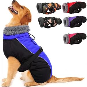 Waterproof Dog Coat Winter Warm Dog Jacket Dog Clothing Outfit for Small Medium Large Dogs Dog Jumper with Safe Reflective Strips for Labrador Chihuahua French Bulldog