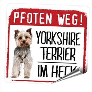 siviwonder Yorkie Yorkshire Terrier Paw Path Dog Sticker Reflective Reflective Car Sticker