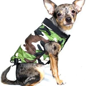 Hip Doggie HD 5BKPV Reversible Puffer Vest Dog Jacket – Big Dog XS Black/Camo