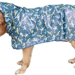 Hykiee Dog Raincoat Waterproof Dog Coat Rain Adjustable Breathable Rain Jacket Dog Raincoat with Hood Collar Hole and Belly Protection for Small Medium Large Dogs (XXL, Green)
