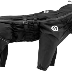 Mikki Doodles Dog Raincoat, Waterproof, Windproof, Silky Lining, Less Friction Means Less Tangles and Tangles, Small, Black