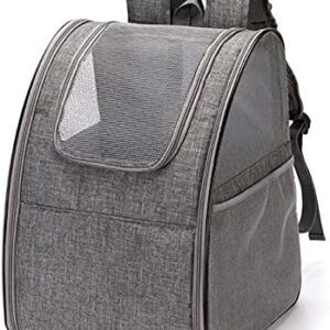 Tidyard Pet Backpack with Mesh Window and Pet Mat, Foldable Cat Backpack Dog Transport Bag, Cat Bag Transport Bag for Cats and Dogs
