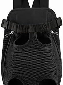 xocome Pet Backpack - Adjustable Legs Out Backpacks Pet Portable Travel Bag Breathable and Comfortable Specially for Small Medium Dogs Cats Puppies Black Mesh (XL)