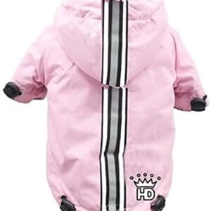 Hip Doggie HD 5PRPK XL Puppagonia Rain Parka – Dog Raincoat – XL, Pink