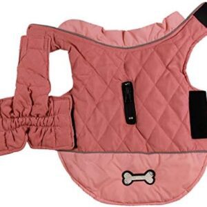 JoyDaog Reversible Dog Coats for Extra Large Dogs Waterproof Warm Cotton Puppy Jacket for Cold Winter, Pink XXXL