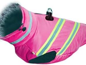 Lairle Dog Coat Waterproof Dog Coats Winter Dog Jacket Vest Clothing Reflective Adjustable Dog Coat with Built-in Harness for Small Medium Large Dogs