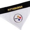 NFL DOG BANDANA - PITTSBURGH STEELERS REVERSIBLE PET BANDANA. 2 Sided Sports Bandana with a PREMIUM Embroidery TEAM LOGO, Large/X-Large. - 2 Sizes & 32 NFL Teams available