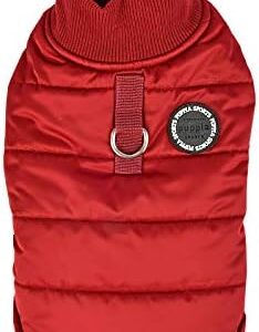 Puppia Waterproof Winter Vest with Integrated Harness, Wine