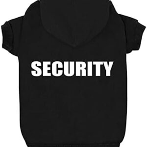 Security Dog Hoodies Dog Clothes Apparel Winter Sweatshirt Warm Sweater Cotton Puppy Small Dog Hoodie for Small Dog Medium Large Dog Cat (Black, 4XL)